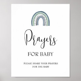 Rainbow Prayers für Baby Showunterschrift Poster