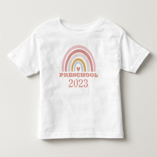 Rainbow Preschool 2023 Zurück in die Schule Kleinkind T-shirt (Vorderseite)
