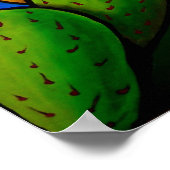 Rainbow Prickly Pear Cactus Art Poster (Ecke)