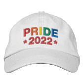 Rainbow Pride 2022 bestickte Baseballkappe (Vorderseite)