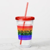 Rainbow Pride Acryltrinkbecher (Rückseite)