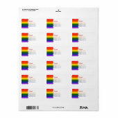 Rainbow Pride Adressaufkleber (Vorne)
