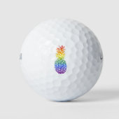 Rainbow Pride Ananas LGBTQ Golfball (Vorderseite)
