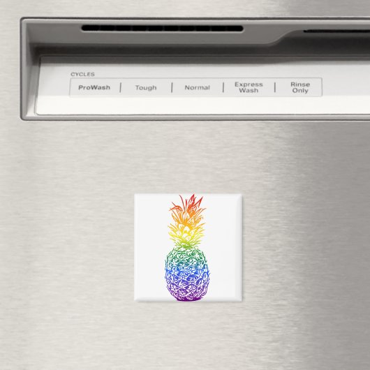Rainbow Pride Ananas LGBTQ Magnet (In Situ (Geschirrspüler))