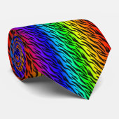 Rainbow Pride Animal Stripe Krawatte (Gerollt)