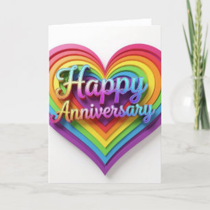Rainbow Pride Anniversary Card Feiertagskarte