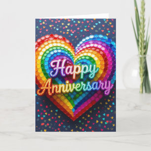 Rainbow Pride Anniversary Card Feiertagskarte