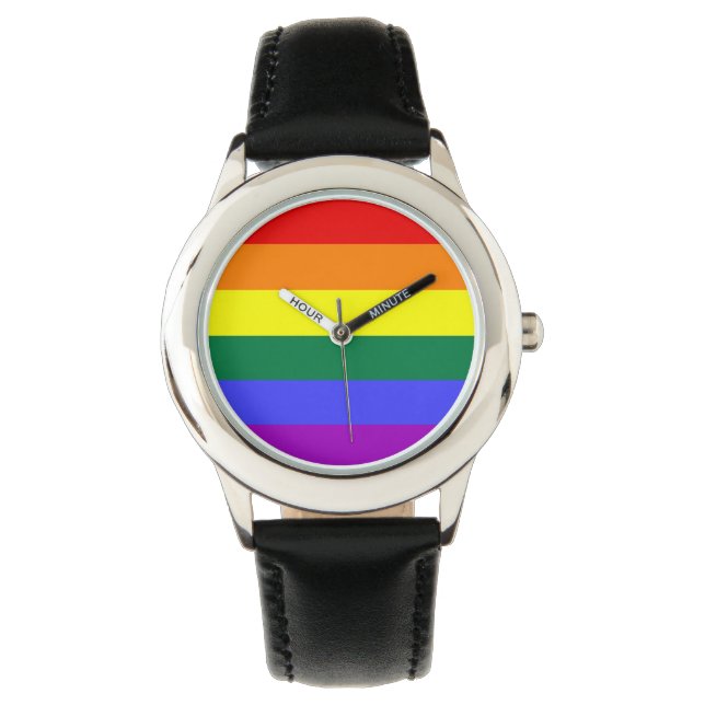 Rainbow Pride Armbanduhr (Vorderseite)