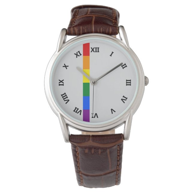 Rainbow Pride Armbanduhr (Vorderseite)