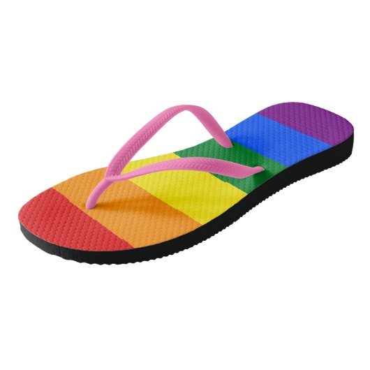 Rainbow Pride Badesandalen (Schrägansicht)