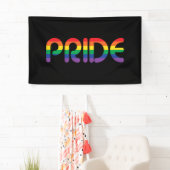 Rainbow Pride Ballon Letters Banner (Insitu)