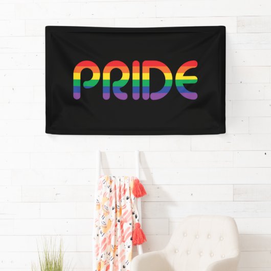 Rainbow Pride Ballon Letters Banner (Insitu)