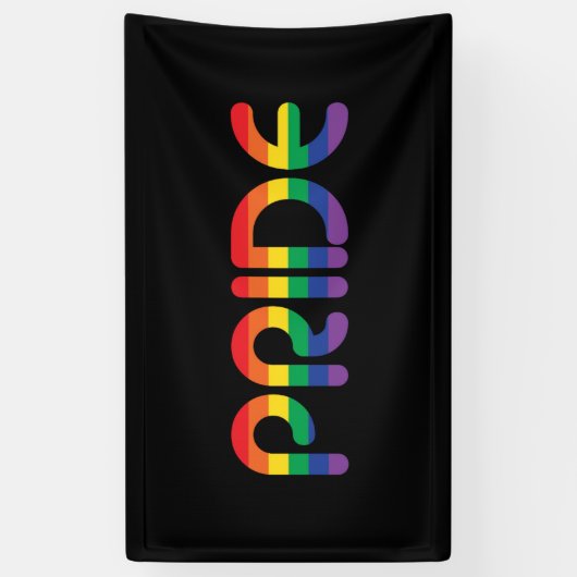 Rainbow Pride Ballon Letters Banner (Vertikal)