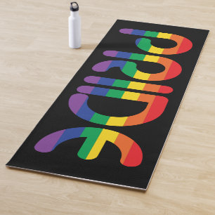 Rainbow Pride Ballon Letters Yogamatte