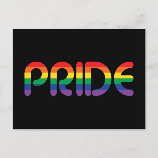 Rainbow Pride Balloon Letters Postkarte (Vorderseite)