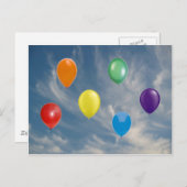 Rainbow Pride Balloons Postkarte (Vorne/Hinten)