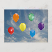 Rainbow Pride Balloons Postkarte (Vorderseite)