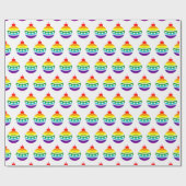 Rainbow Pride Bauble Ball Pattern LGBTQ Weihnachte Geschenkpapier (Flach)