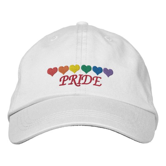 Rainbow Pride Bestickte Baseballkappe (Vorderseite)