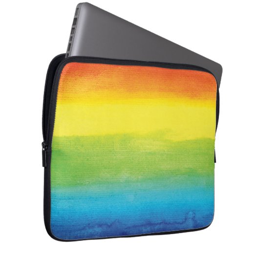 Rainbow Pride Bright Vibrann Laptopschutzhülle (Vorne Rechts)