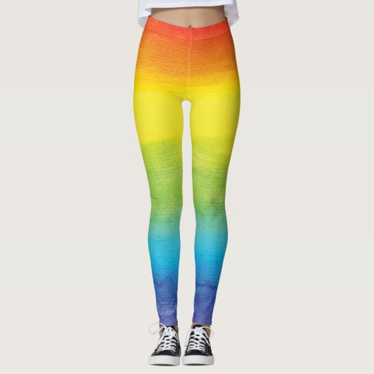 Rainbow Pride Bright Vibrann Leggings (Vorderseite)