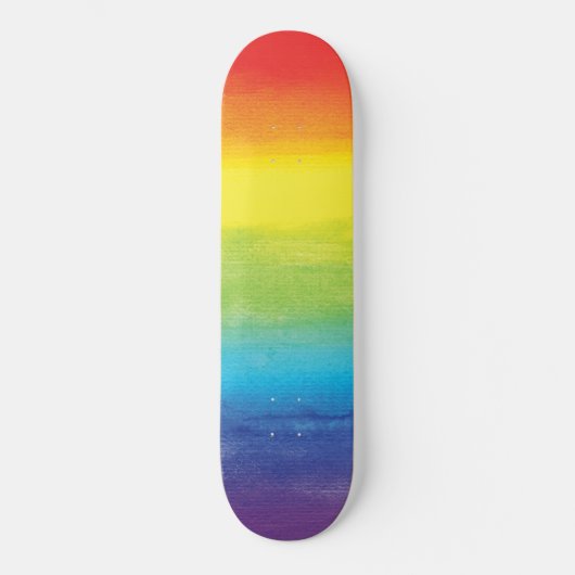 Rainbow Pride Bright Vibrann Skateboard (Vorderseite)