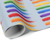 Rainbow Pride Brushstrokes Geschenkartikel Geschenkpapier (Rolleneckpunkt)