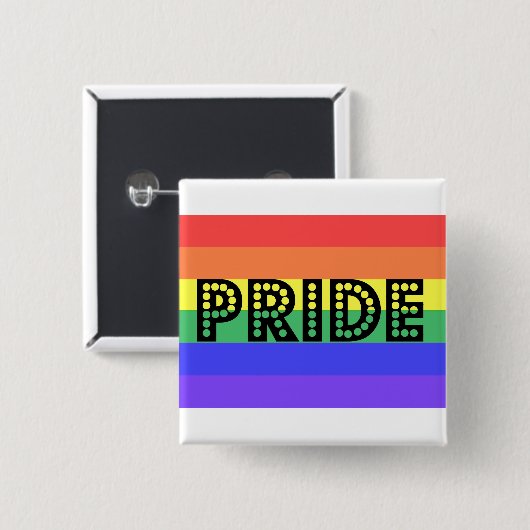 Rainbow Pride Button (Vorne & Hinten)