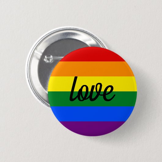 Rainbow Pride Button (Vorne & Hinten)