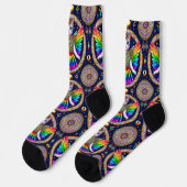 Rainbow Pride Cat Fairy Crew Socken (Linkes Detail)