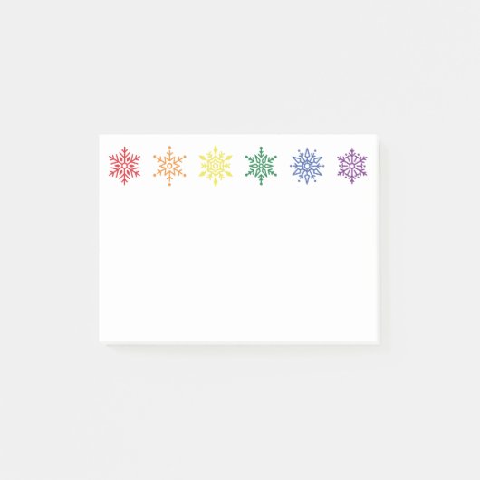 Rainbow Pride Christmas Post-it Klebezettel (Vorderseite)