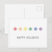 Rainbow Pride Christmas Postkarte (Vorne/Hinten)