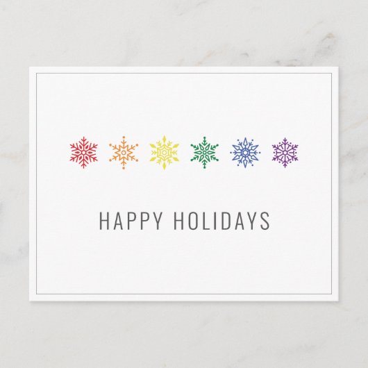 Rainbow Pride Christmas Postkarte (Vorderseite)
