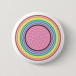 Rainbow Pride Circular Button - American Flag Insu