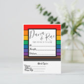 Rainbow Pride Color Block Streifen mit Auswahl RSVP Karte (Stehend Vorderseite)