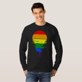 Rainbow Pride Colors Sunset T-Shirt (Vorne ganz)