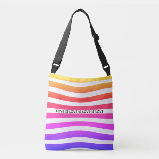 Rainbow Pride Crossbody Bag Tragetaschen Mit Langen Trägern (Vorderseite)