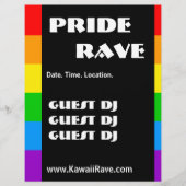 Rainbow Pride Custom Rave Flyer (Vorne)