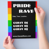 Rainbow Pride Custom Rave Flyer (Hand)