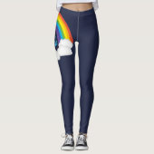 Rainbow Pride Deep Blue Parade Leggings (Vorderseite)