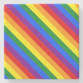Rainbow Pride Diversity - Einbeziehung der Gleichb Steinuntersetzer (Vorderseite)