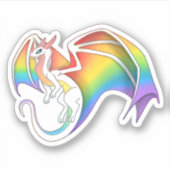 Rainbow Pride Dragon Aufkleber (Vorderseite)