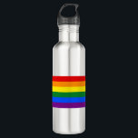 Rainbow Pride Edelstahlflasche<br><div class="desc">Die Regenbogenflagge repräsentiert das Diversity von Schwulen und Lesben auf der ganzen Welt. In der ursprünglichen 8-Farben Version stand Rosa für Sexualität,  rot für Leben,  orange für Heilung,  gelb für die Sonne,  grün für die Natur,  türkis für Kunst,  indigo für Harmonie und violett für Geist.</div>