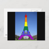 Rainbow Pride Eiffel Tower Postkarte (Vorne/Hinten)