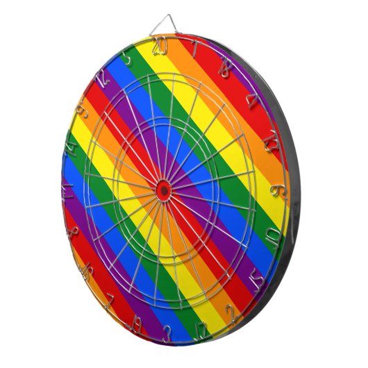 Rainbow Pride Equal Rights Diversity Inklusion Dartscheibe (Vorderseite rechts)