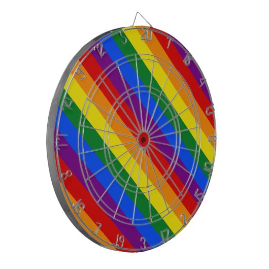 Rainbow Pride Equal Rights Diversity Inklusion Dartscheibe (Vorderseite Links)