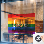 Rainbow Pride Fensteraufkleber (Café-Fenster)