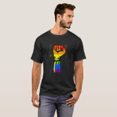 Rainbow Pride Fist LGBT Liebe und Toleranz T-Shirt (Vorne ganz)