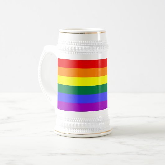 Rainbow-Pride-Flag Bierglas (Vorderseite Links)