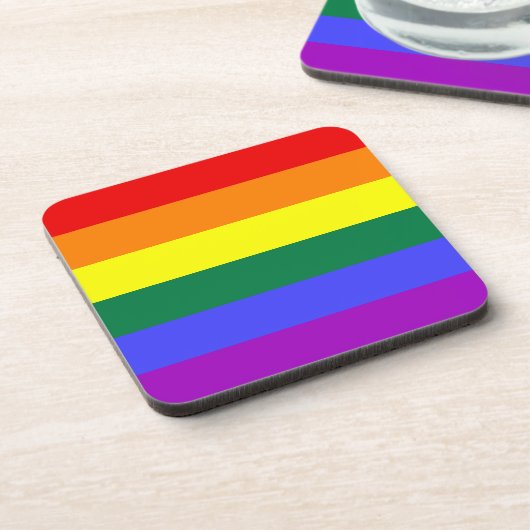 Rainbow Pride Flag Cork Untersetzer (Linke Seite)